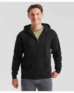 Fruit of The Loom Premium 70/30 Hooded Sweatshirt Jacket–Soft Feel, Ribbed Cuffs