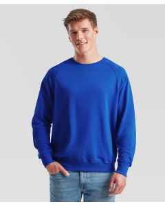 Fruit Of The Loom Lightweight Raglan Sweatshirt - Long-Sleeved, Unbrushed Fleece