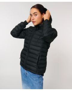 Stanley/Stella Stella Voyager Jacket with Removable Hood – Recycled Padded Outer-Shell, High Collar, Fully Quilted Body