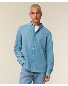 Stanley/Stella Denim Shirt – Organic Cotton, Medium Fit, Indigo-Dyed, Back Yoke, Inside Yoke in Self Fabric