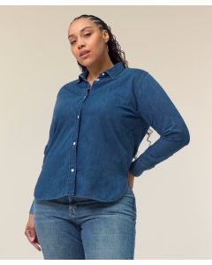  Stanley/Stella Stella Denim Shirt – Women’s Premium Organic Cotton Long Sleeve, Forwarded Shoulder, Back Yoke, Medium Fit