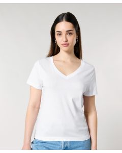 Stanley/Stella Women's Stella Isla V-Neck T-Shirt – Soft Organic Cotton Everyday Comfort, Medium Fit, Set-in-Sleeve, Twin Needle