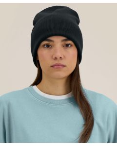 Stanley/Stella Unisex Rib Beanie 2.0 – Double Foldable Brim, Midweight Winter Beanie, Minimalist Single-Layer