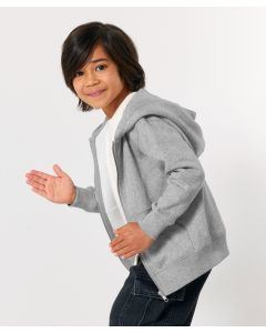 Stanley/Stella Kids Mini Cultivator 2.0 Iconic Zip Thru Hoodie Sweatshirt - Premium Organic Cotton, Ribbed Cuffs and Hem