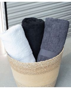 Towel City Luxury Range Bath Towel – Ultra-Soft Absorbent Cotton with Premium Plush Finish, Herringbone Style Border