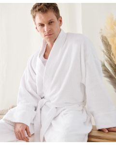Towel City Kimono Robe – Ultra-Soft Terry Cotton Spa & Hotel Quality Robe, Deep Front Pockets, Unisex Design, Matching Belt