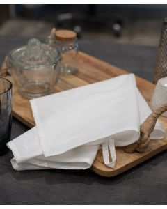 Towel City Tea Towel - Hanging Loop & Seamed Edge, Absorbent Kitchen Cloth, Durable Dish Drying Towel for Home & Catering Use