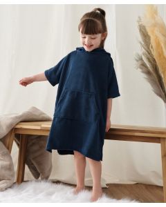 Towel City Kids Poncho - Hood, Kangaroo Pocket, Quick Dry Changing Robe for Swimming, Beach & Pool, Microfibre Towelling 