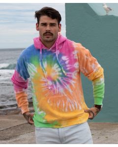 Colortone Rainbow Tie-Dye Hoodie – Bold Unisex Streetwear with Vibrant Retro Style