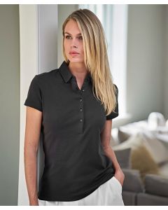 Tee Jays Women’s Pima Cotton Polo – Premium Ringspun Pima, Tailored Fit, Luxuriously Soft, Self Fabric Collar, Ultra Soft Feel