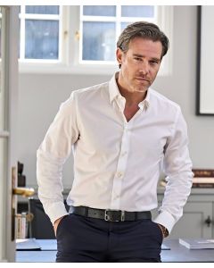 Tee Jays Stretch Luxury Shirt – Shaped Fit, Fused Collar and Cuffs, Darts on Back, Curved Hem, Ascolite Button Wrapping
