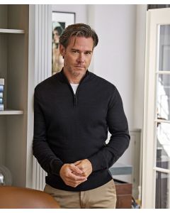 Tee Jays Half Zip – Premium Italian Merino-Blend Yarn, Fully Fashion, Tailored Fit, Knitted Rib at Hem and Cuff, Set-In-Sleeves