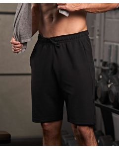 Tee Jays Athletic Shorts – Cotton-Poly Blend with Zipped Back Panel, Elastic Waist with String, Self-Fabric Cuffs, Subtle Styling