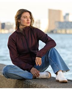 Tee Jays Women's Stretch Fleece Jacket – Tailored Fit, Premium Performance Fabric, Two Front Pockets with Zip, Stand Up Collar