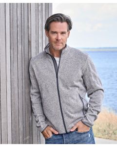 Tee Jays Outdoor Fleece – Recycled-Poly Melange Knit Jacket for Functional Warmth, Two Large Front Pockets, Brushed Inner Fleece