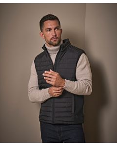 Tee Jays Crossover Bodywarmer – Sleek Recycled Padded Softshell Vest for Men, Two Large Front Pockets, Inner Pocket