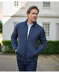 Tee Jays Richmond Jacket – Quilted Nylon Coat with Brass Hardware & Tailored Fit, Diamond Quilted Pattern, Lightweight