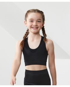 Kids Seamless Crop Top by Tombo – Soft Stretch Fit with Stylish Performance Design, Racerback, Self Fabric Binding Arm, Neck