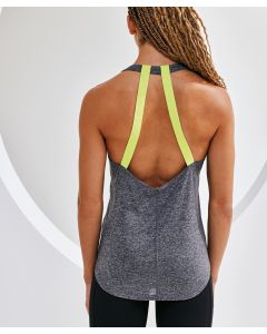 Women's TriDri Double Strap Back Vest - Moisture-Wicking Training Top, Active Gymwear, Removable Kimble, Slight Hi-lo Hem