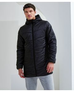 Men’s TriDri Microlight Longline Jacket – Wind-Resistant, Water-Repellent Outerwear for Active Performance, Adjustable Hood