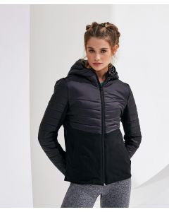 Women's TriDri Insulated Hybrid Jacket - Warm, Breathable, Weather-Resistant Outerwear, Quilted Detailing, Full Zip