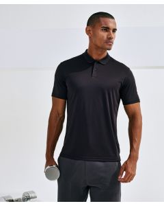 TriDri® Ion Charge Panelled Polo - Sustainable Performance Polo for Outdoor & Work, Texture Wicking Fabric, Rib Knit Collar