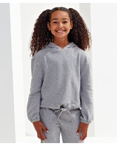 Kids TriDri® Recycled Cropped Oversize Hoodie - Soft, Durable & Sustainable Design, Drawstring Tied to Waist, Dropped Shoulder