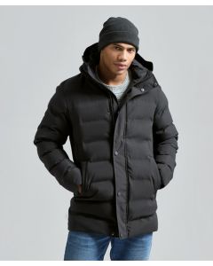 Recycled Bonded Longline Padded Jacket - Sustainable Outerwear, Professional Finish, Insulated Padding