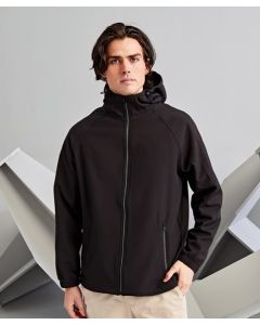 Hooded 2-Layer Softshell Jacket - Weather-Ready Shell, Full Length Zip, Adjustable Hood, Multiple Secure Zip Pockets