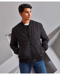 2786 Men’s Vector Moulded Bomber Jacket – V-Printed Design With Welt Pockets
