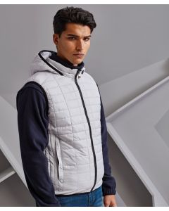 2786 Honeycomb Hooded Lightweight Gilet – Welt Pocket, Front Zip, Contrast Binding