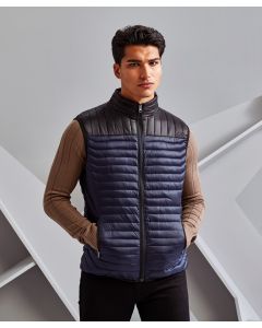 2786 Domain Two-Tone Gilet – Narrow Baffle, Coil Zip on Pockets, Stretch Binding