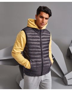 2786 Men’s Melange Padded Gilet – Zip Pockets, Removable Kimble, Horizontal baffles
