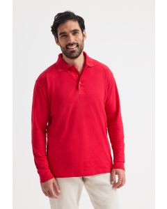 Uneek Clothing Longsleeve Classic Poloshirt – Knitted Raised Collar & Plain Cuffs, Side Vents with Extended Back, Taped Neck