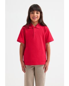 Uneek Clothing Children's Active Cotton Poloshirt – 2 Self Coloured Button Placket, Twin Needle Stitching on Hem