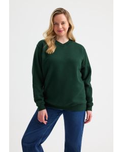 Uneek Clothing Classic V-Neck Sweatshirt - Lycra Ribbed Cuffs, Welt & Neck, Brushed Effect for Superior Comfort & Look