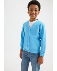 Uneek Clothing Children's Classic Cardigan - Quality Craft, Twin Needle Stitching at Neck, Shoulders, Armholes, Reactive Dyed