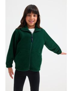 Uneek Clothing Children's Classic Full Zip Fleece Jacket - 2 Self Coloured Covered Zipped Pockets, Half Moon Yoke