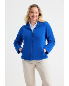 Uneek Clothing Ladies Classic Full Zip Fleece Jacket - Soft Touch Layer, Full Self Coloured Zip with Zip Puller, Cadet Style Collar