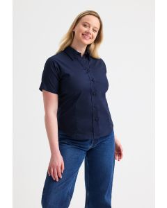 Uneek Clothing Ladies Pinpoint Oxford Full Sleeve Shirt - Tailored Fit with Rounded Hem, Wrinkle Free Fabric
