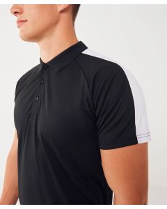 Finden & Hales Adults Team Polo Shirt – Micro Pique Fabric with Contrast Panels, Flat Knit Collar, Three Button Placket