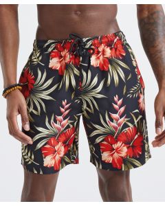 Wombat Men’s Swim Shorts – Quick-Dry, Durable Fabric with Adjustable Waist and Mesh Lining, Side and Back Pockets