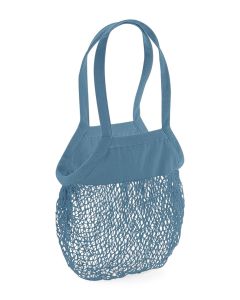 Westford Mill Organic Cotton Mesh Grocery Bag - Reusable Eco-Friendly Shopping Tote, Cotton Panel, Strong Handles