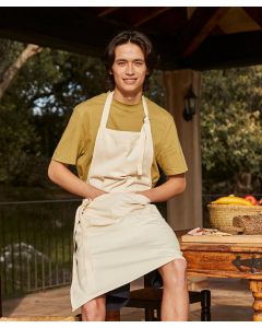 Westford Mill Fairtrade Cotton Adult Craft Apron – Durable, Ethical & Eco-Friendly Design, Adjustable Neck Strap, Front Pocket