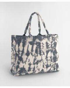 Westford Mill Tie-Dye Canvas Tote Bag – Recycled Cotton Polyester Shopper Bag, Spacious Carry Bag with Padded Handles