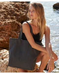 Westford Mill Revive Recycled Maxi Tote – 18 L Capacity, Sustainable Cotton‑ Poly Blend Shopper, Dual Handles