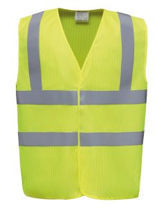 Yoko Hi-Vis Flame Retardant and Anti-Static Waistcoat - Enhanced Workplace Protection, Hook and Loop Front Fastener
