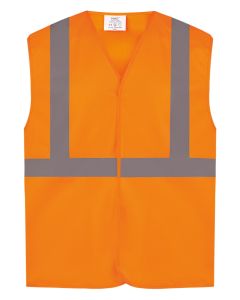 Yoko Hi-Vis Railway Waistcoat Class 2 – High Visibility Safety Vest, Pull-Apart Waistcoat, Front Velcro Fastening, High Contrast