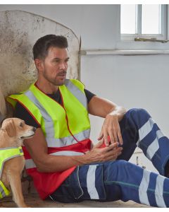 Yoko High-Visibility Two-Tone Waistcoat – Premium Recycled Fabric with Contrast Detail, Hook and Loop Fastening, Secure Fit