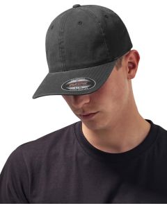 Flexfit by Yupoong Cotton Dad’s Hat – Garment Washed, Lightly Structured, Low-Profile Crown, Curved Visor